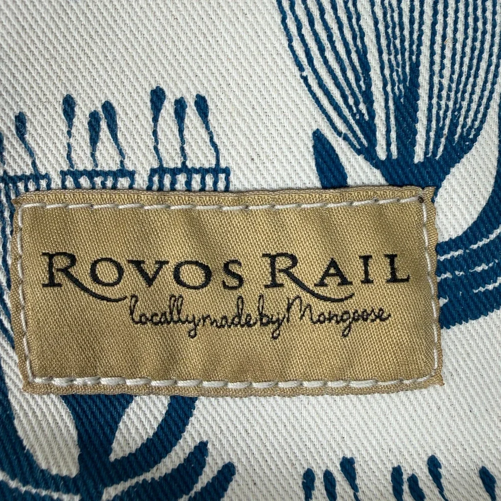 ROVOS RAIL South Africa Train Guest Amenity Bag (Empty) Cream Blue Botanical